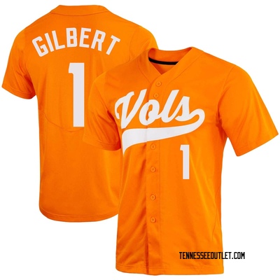 Men's Drew Gilbert Tennessee Volunteers Replica Full-Button Baseball Jersey - Orange