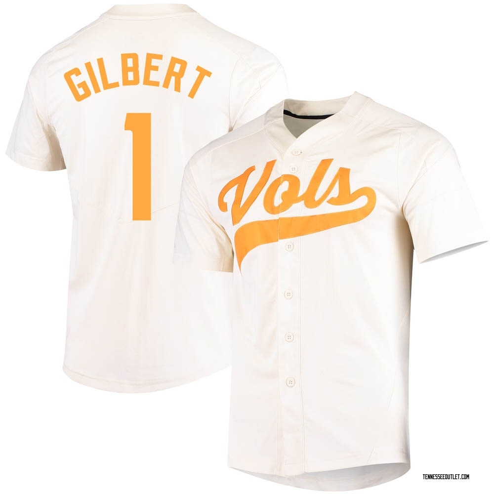 Men's Drew Gilbert Tennessee Volunteers Replica Vapor Untouchable Full-Button Baseball Jersey - Cream