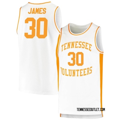 Men's Josiah-Jordan James Tennessee Volunteers Replica Retro Basketball Jersey - White