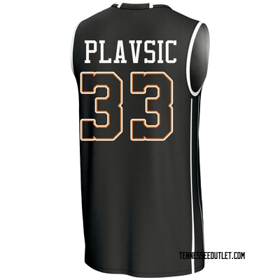 Men's Uros Plavsic Tennessee Volunteers Game Replica Lightweight Basketball Jersey - Black
