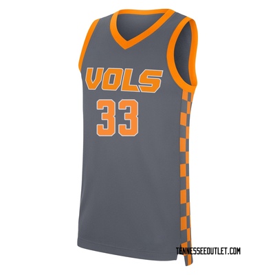 Men's Uros Plavsic Tennessee Volunteers Replica Basketball Jersey - Gray