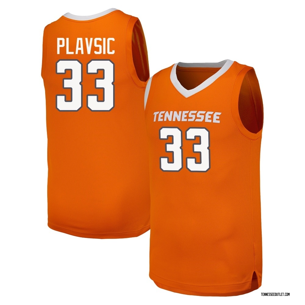 Men's Uros Plavsic Tennessee Volunteers Replica Basketball Jersey - Orange