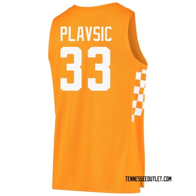 Men's Uros Plavsic Tennessee Volunteers Replica Basketball Jersey - Orange