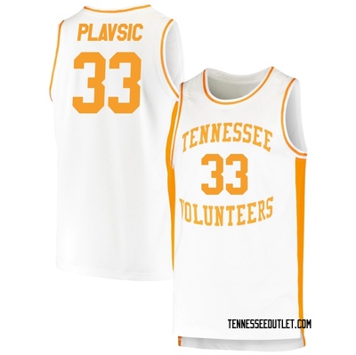 Men's Uros Plavsic Tennessee Volunteers Replica Retro Basketball Jersey - White