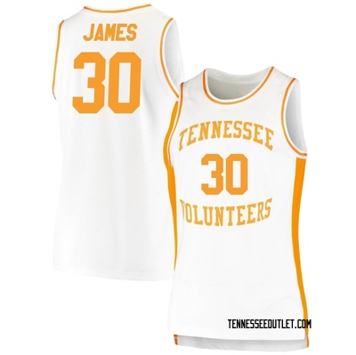 Women's Josiah-Jordan James Tennessee Volunteers Replica Retro Basketball Jersey - White