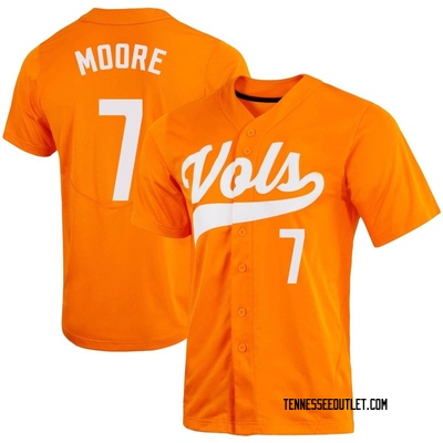 Youth Christian Moore Tennessee Volunteers Replica Full-Button Baseball Jersey - Orange