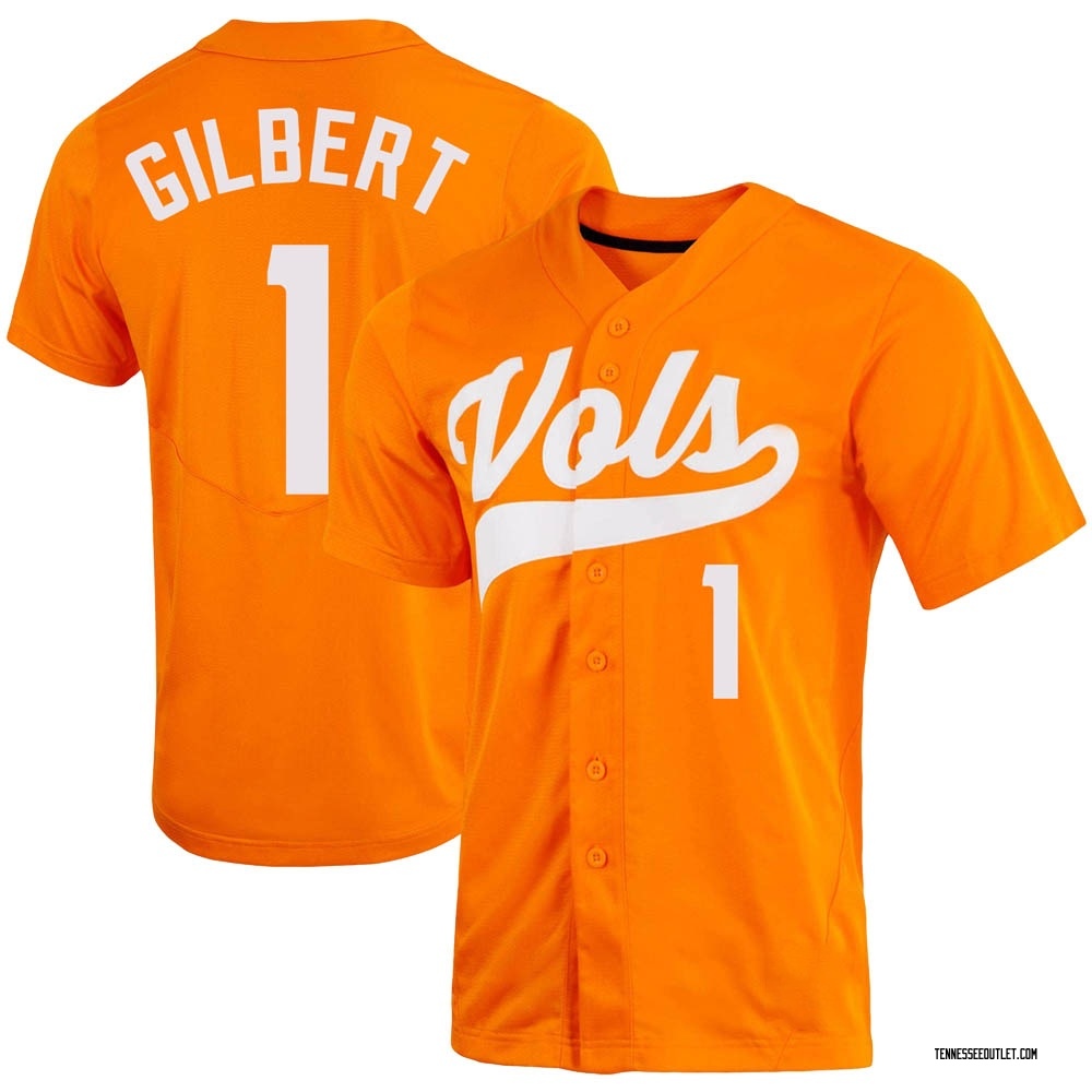 Youth Drew Gilbert Tennessee Volunteers Replica Full-Button Baseball Jersey - Orange